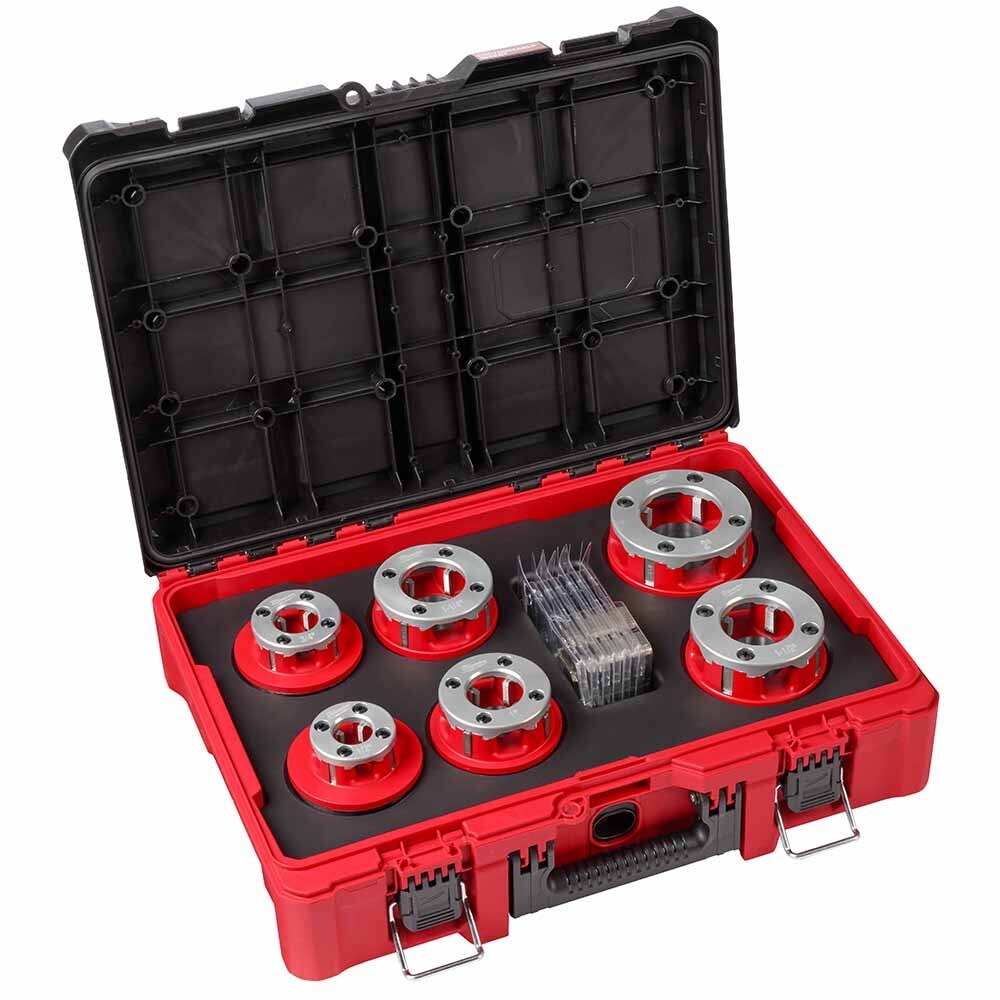 Milwaukee 48-36-1060 1/2" - 2" High Speed NPT Portable Pipe Threading Forged Aluminum Die Head Kit