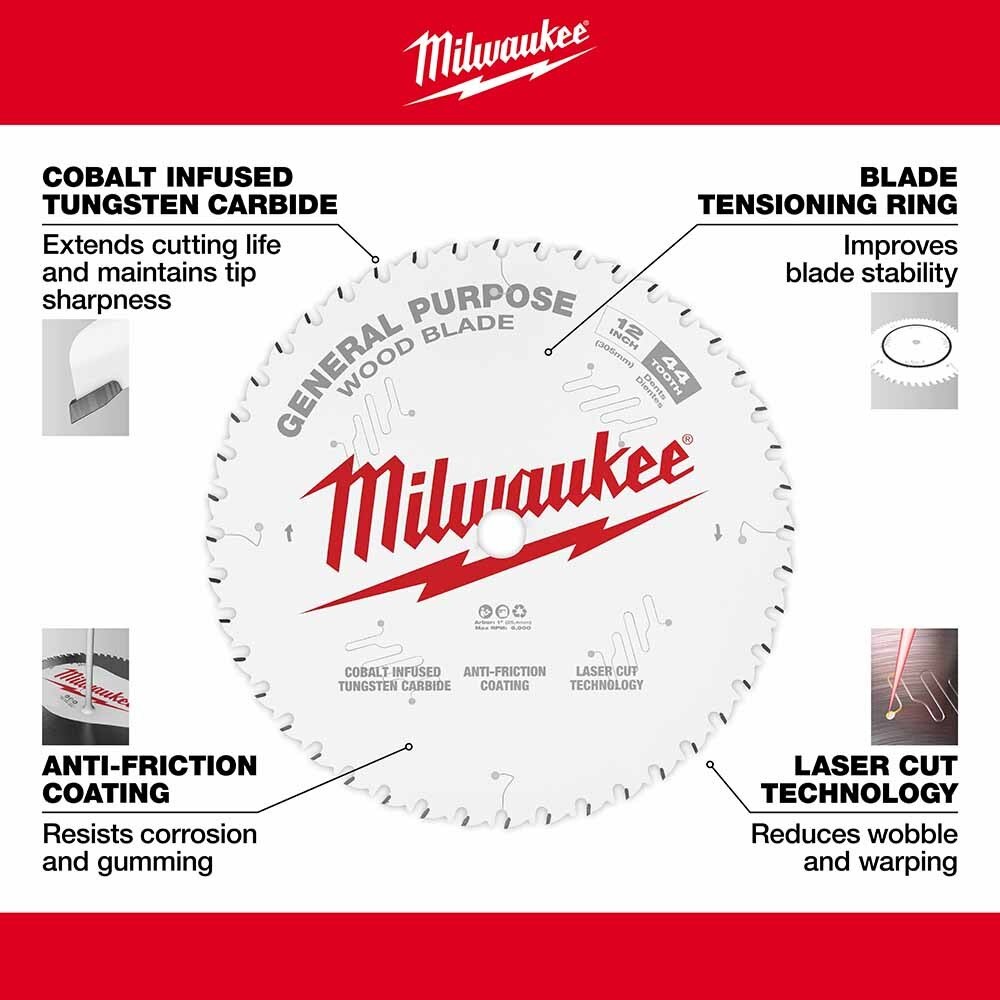 Milwaukee 48-40-1036 10" 40T + 60T Two Pack Circular Saw Blades