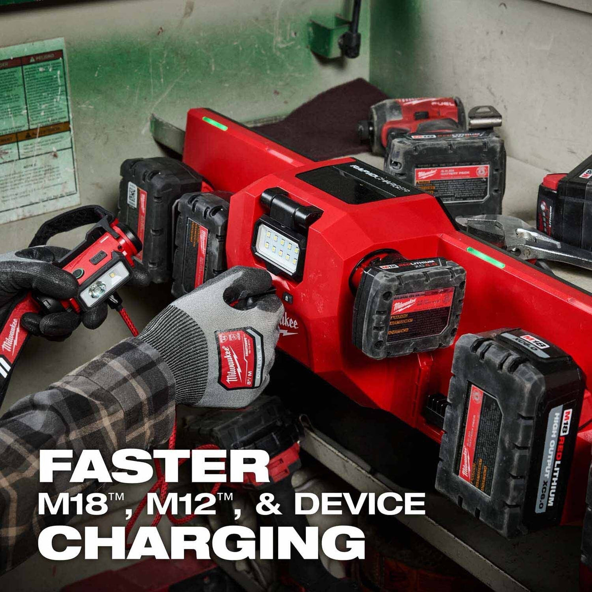 Milwaukee 48-59-1804 M18 and M12 Gangbox Rapid Charger