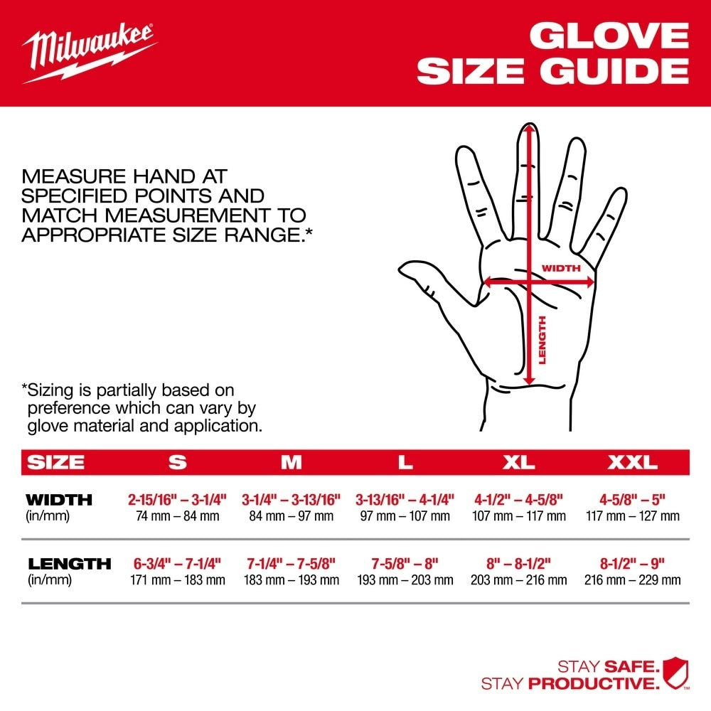 Milwaukee 48-73-0013 Goatskin Leather Gloves - X-Large