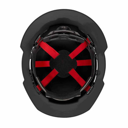 Milwaukee 48-73-1231 Black Full Brim Vented Hard Hat with 6PT Ratcheting Suspension – Type 1 Class C