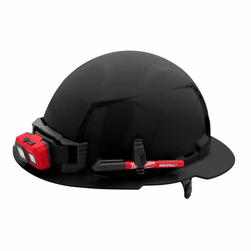Milwaukee 48-73-1231 Black Full Brim Vented Hard Hat with 6PT Ratcheting Suspension – Type 1 Class C