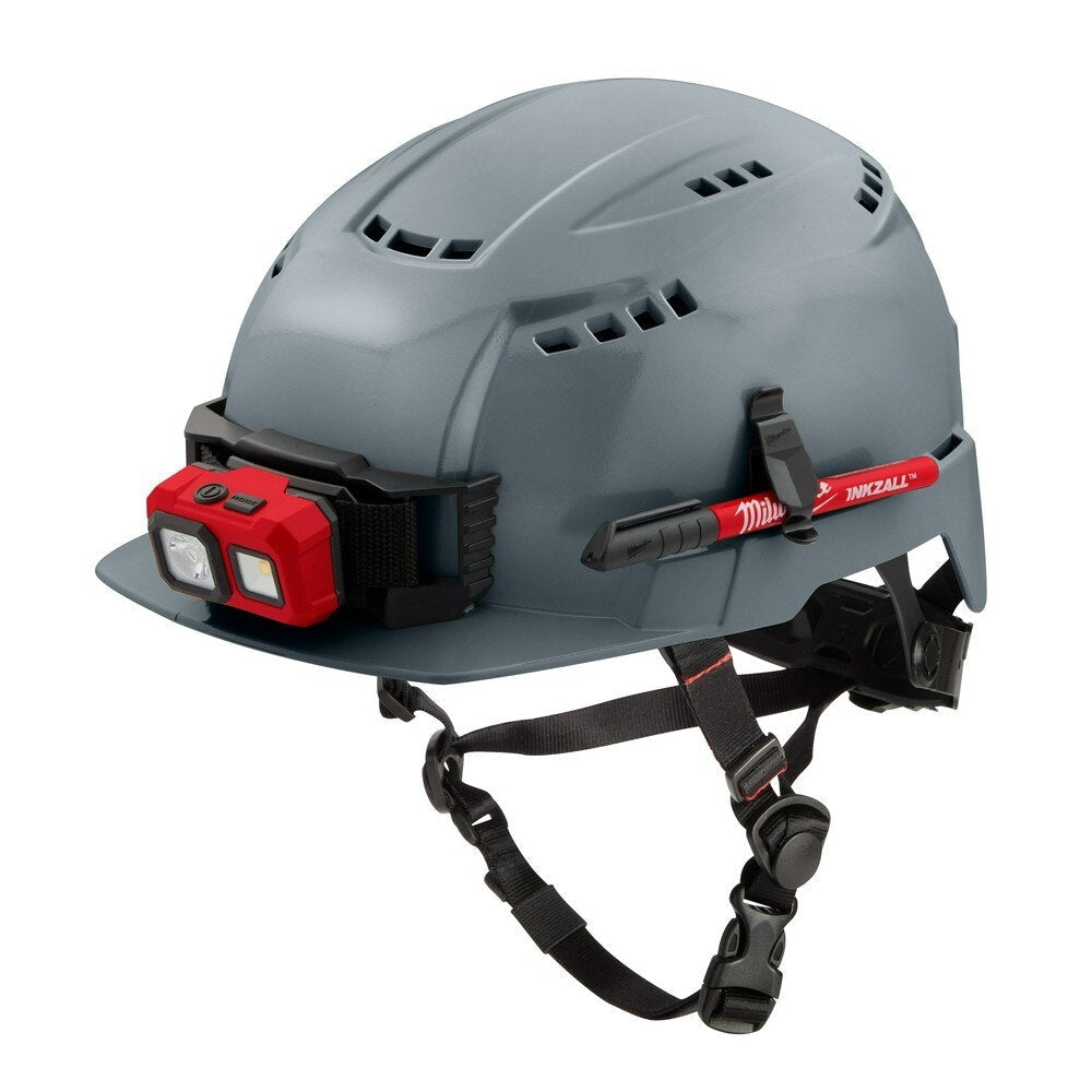 Milwaukee 48-73-1336 BOLT Gray Front Brim Safety Helmet (USA) - Type 2, Class C, Vented