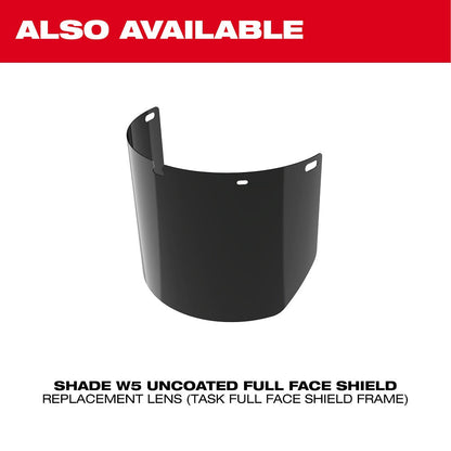 Milwaukee 48-73-1457 Clear Uncoated Full Face Shield Replacement Lens (Task Full Face Shield Frame)