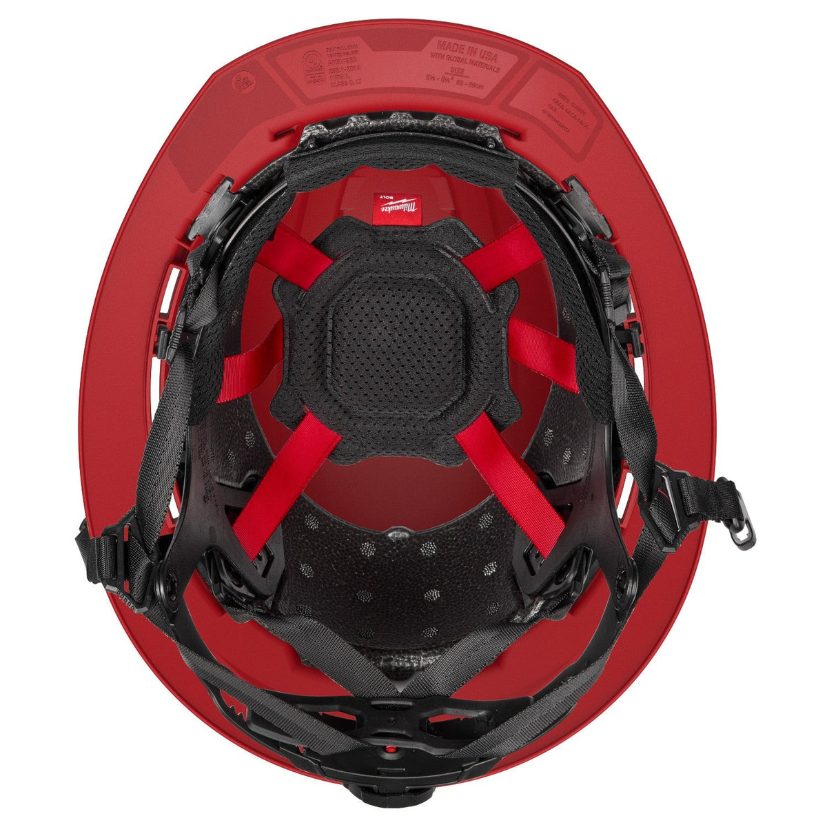Milwaukee 48-73-1658 BOLT Red Full Brim Vented Safety Helmet – Type 2, Class C