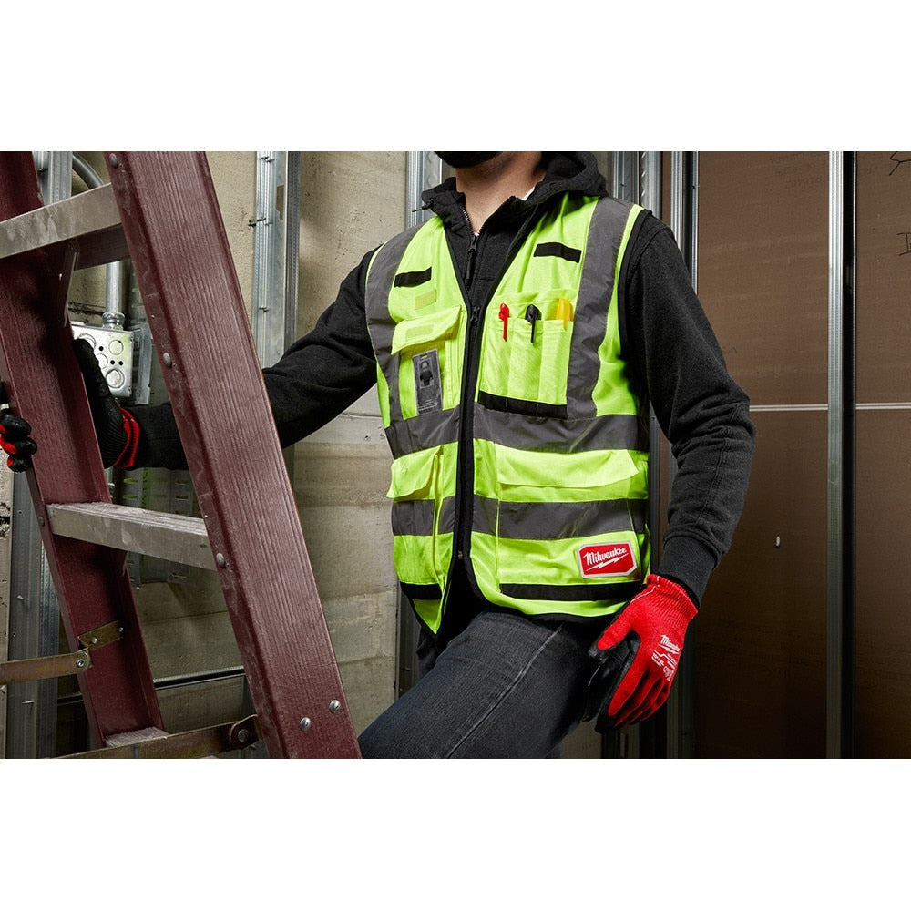 Milwaukee 48-73-5042 High Visibility Yellow Performance Safety Vest - L/XL