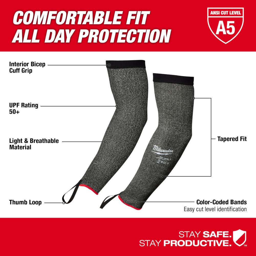 Milwaukee 48-73-9051 18" Cut Level 5 Protective Sleeves