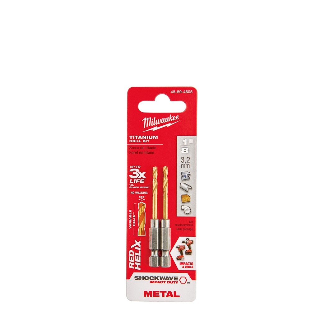 Milwaukee  48-89-4605 1/8" Titanium Shockwave Drill Bit