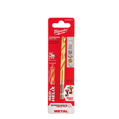 Milwaukee  48-89-4617 5/16" Titanium Shockwave Drill Bit