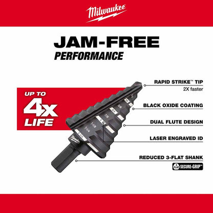 Milwaukee 48-89-9205 Milwaukee #5 Step Bit 1/4"-1-3/8"