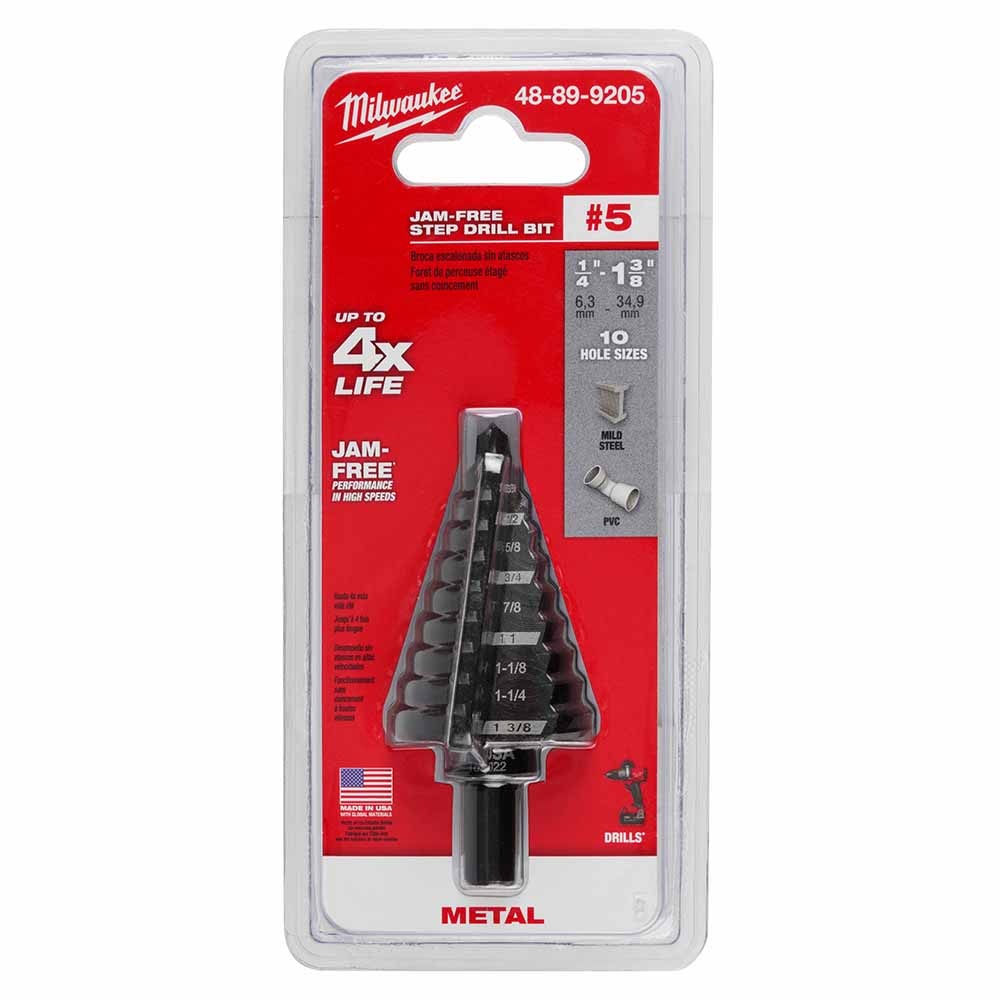 Milwaukee 48-89-9205 Milwaukee #5 Step Bit 1/4"-1-3/8"