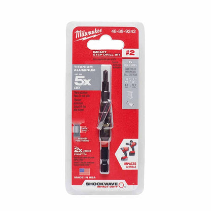 Milwaukee 48-89-9242 SHOCKWAVE Impact Duty Step Bit #2 3/16 - 1/2"