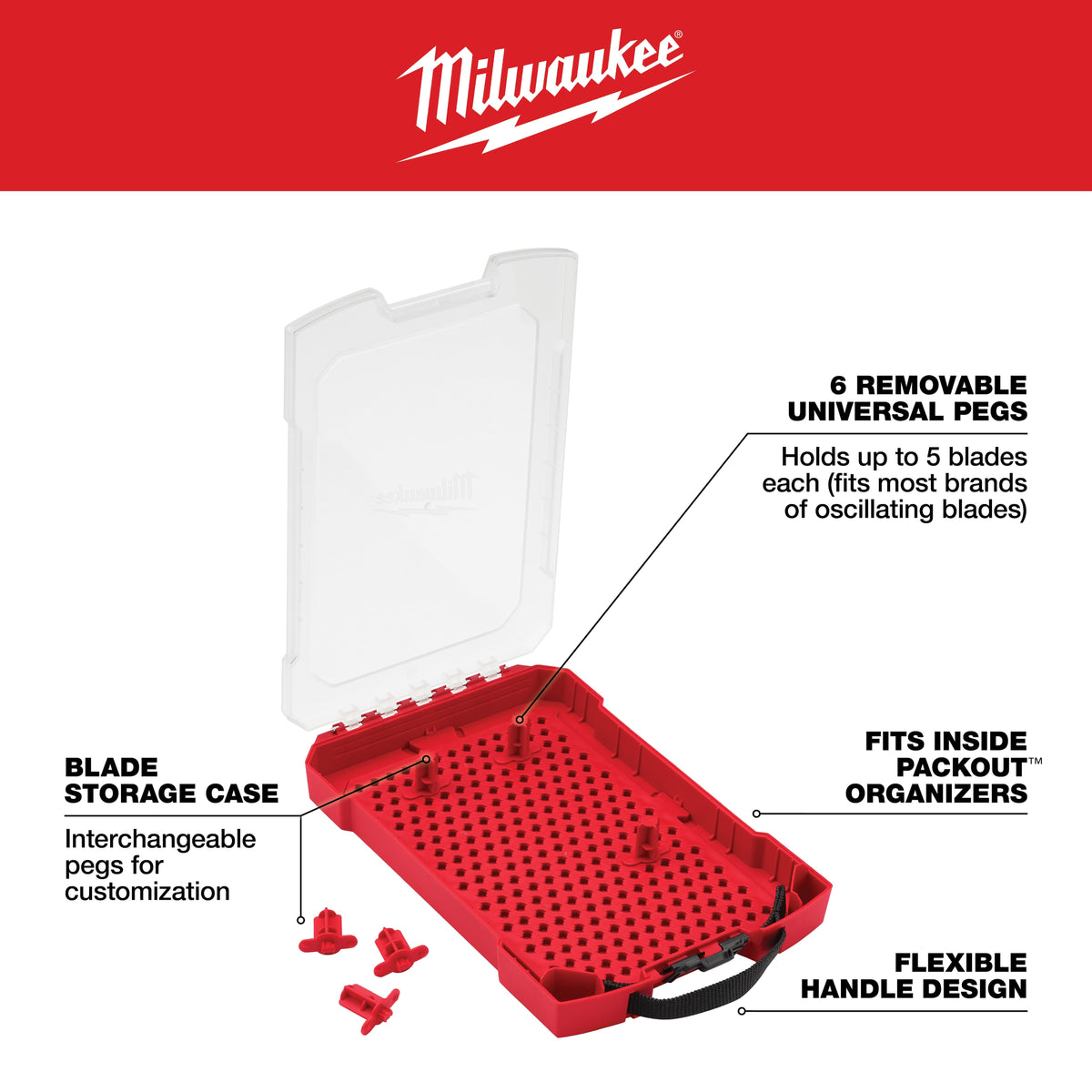 Milwaukee 49-10-9114 Universal Fit OPEN-LOK 15PC Oscillating Multi-Tool Blade Kit w/ Modular Case