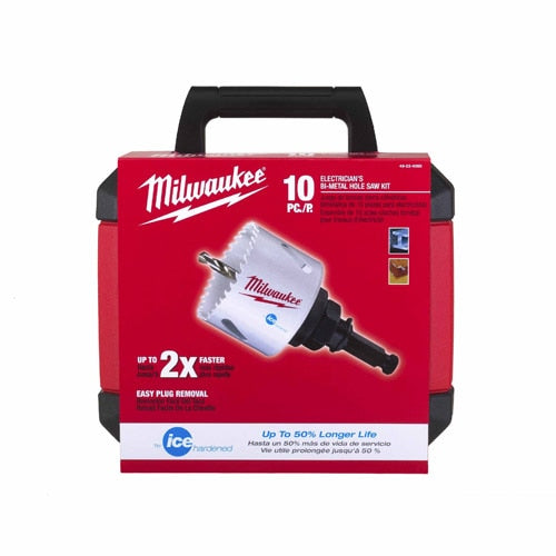 Milwaukee 49-22-4095  7/8" - 2-1/2" 10-Piece Electrician's Hole Dozer Hole Saw Kit