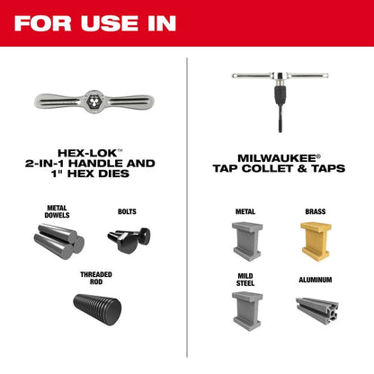 Milwaukee 49-22-5603 38PC Metric Tap & Die PACKOUT Set w/ Hex-LOK 2-in-1 Handle