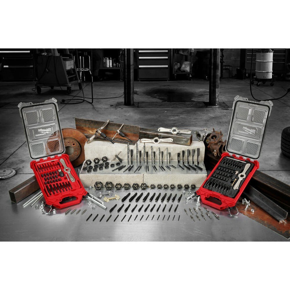Milwaukee 49-22-5603 38PC Metric Tap & Die PACKOUT Set w/ Hex-LOK 2-in-1 Handle