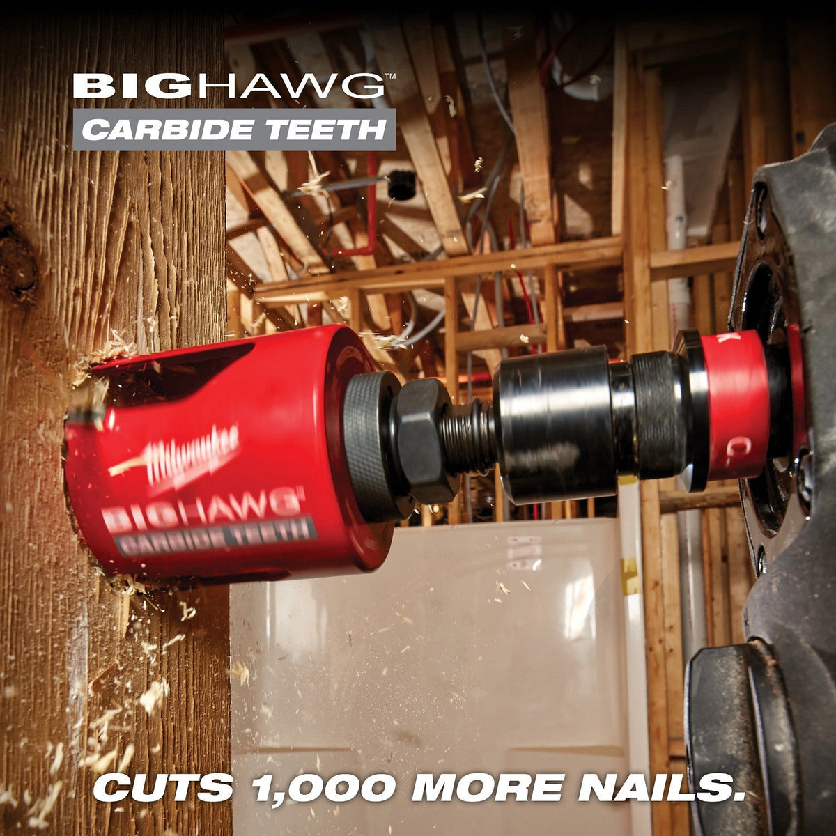 Milwaukee 49-56-9245 4" Big Hawg with Long Life 10X Larger Carbide Teeth