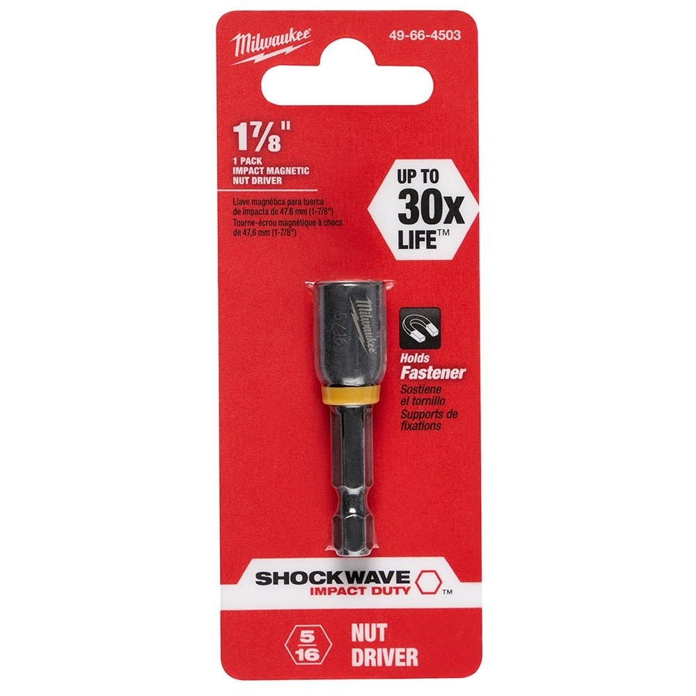 Milwaukee 49-66-4503 SHOCKWAVE 5/16 X 1-7/8 Impact Magnetic Nut Driver