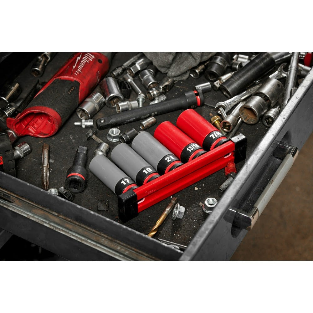 Milwaukee 49-66-7831 SHOCKWAVE Impact Duty 1/2 Drive SAE & Metric 5PC Lug Nut Wheel Socket Set
