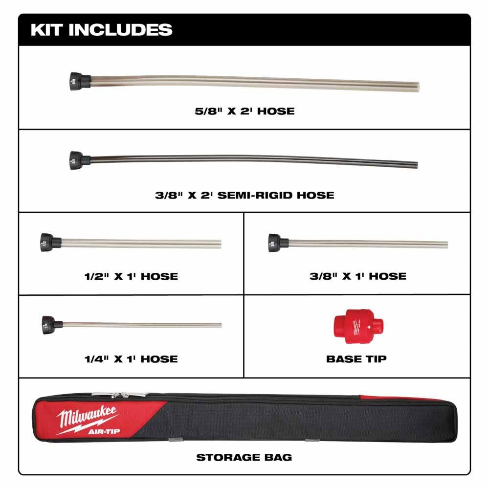 Milwaukee 49-90-2037 AIR-TIP Long Reach Flexible Micro Hose Set