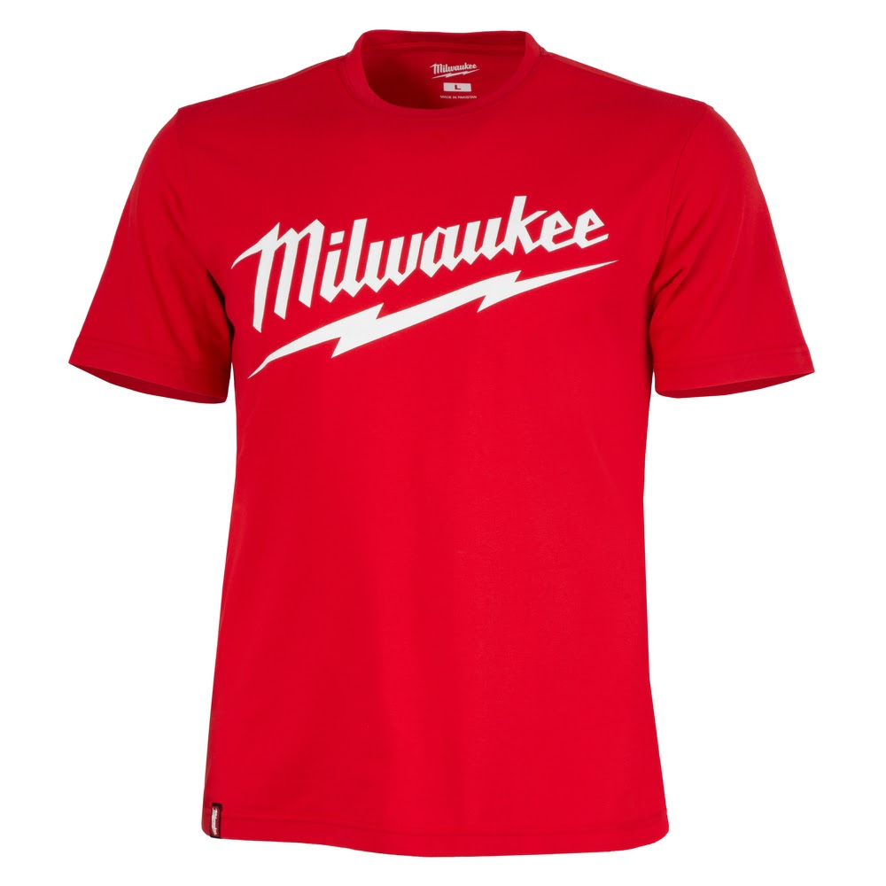 Milwaukee 607R Heavy Duty T-Shirt - Short Sleeve Logo Red