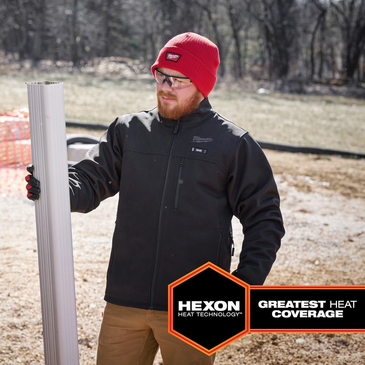 Milwaukee M100G-21 M12 Heated Gray Toughshell Jacket with (1) 3.0 Ah Battery and Charger