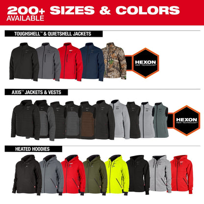 Milwaukee M100G-21 M12 Heated Gray Toughshell Jacket with (1) 3.0 Ah Battery and Charger