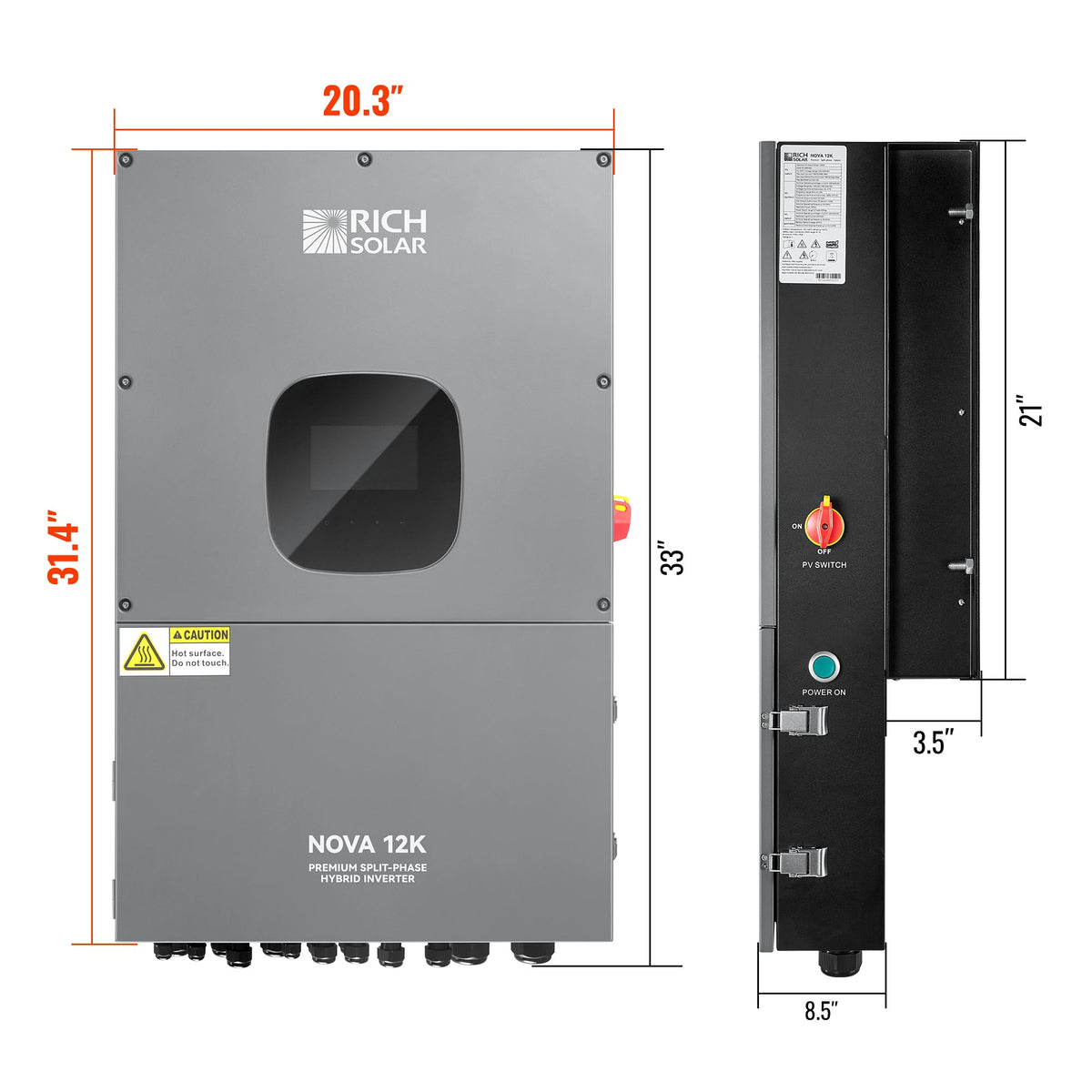 Rich Solar NOVA 12K | 12000 Watt 48V Split Phase Hybrid Inverter