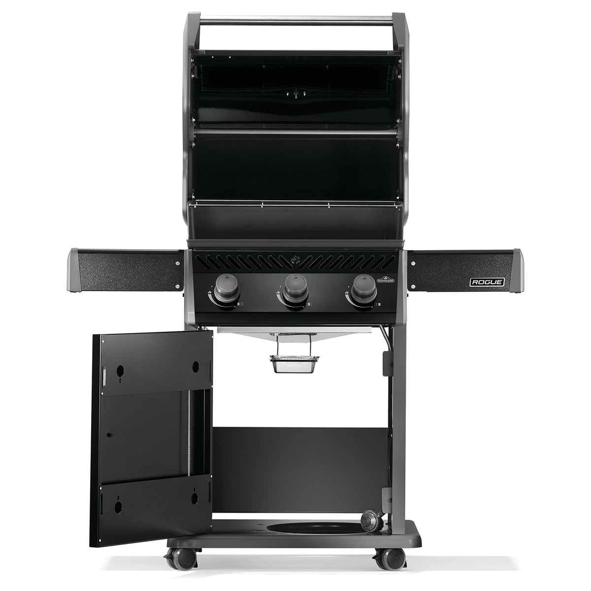 Napoleon Rogue 425 Gas BBQ Grill (Black) w/ Stainless Steel Grids 3-Burner
