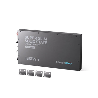REGO - 12.8V 104Ah Super Slim Solid State Lithium Iron Phosphate Battery
