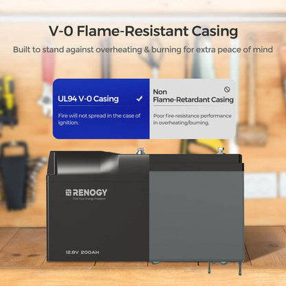 RENOGY (12.8V 200Ah pro series) smart lithium batteries with BT and self-heating function