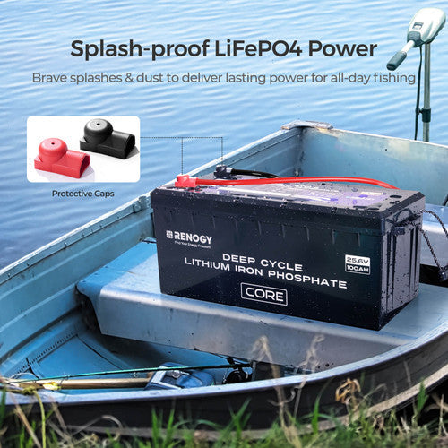 Renogy Deep Cycle 24V 100Ah Core lithium battery  with Self-heating function