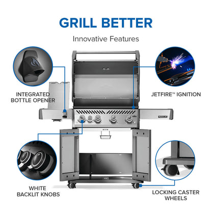 Napoleon Rogue PRO 525 SIB w/ Infrared Side Burner (Stainless) 5-Burner