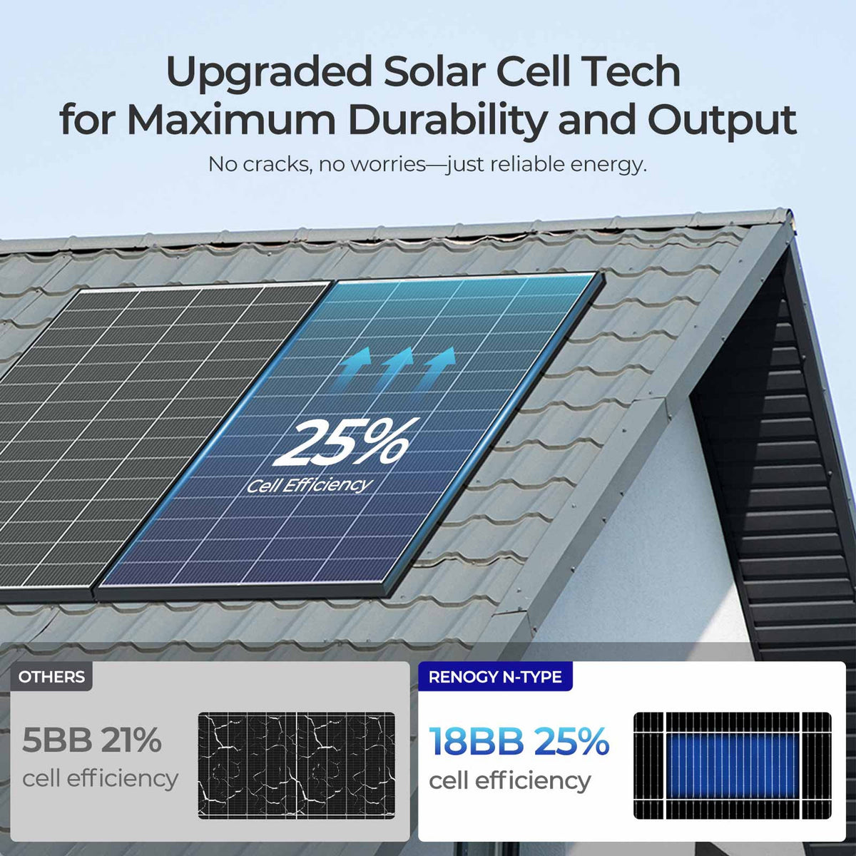 Renogy N-Type 320-Watt Monocrystalline Solar Panel（2-Pack）