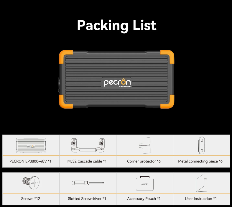 Pecron EP3800-48V Expansion Battery 3840Wh