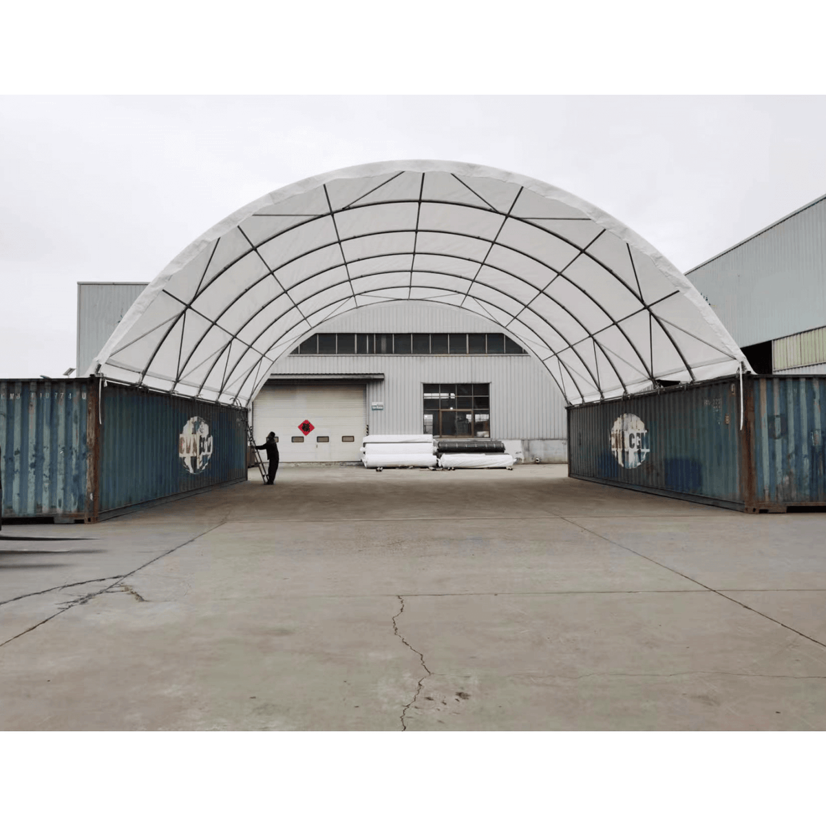 40'x40'x13' Shipping Container Canopy Shelter
