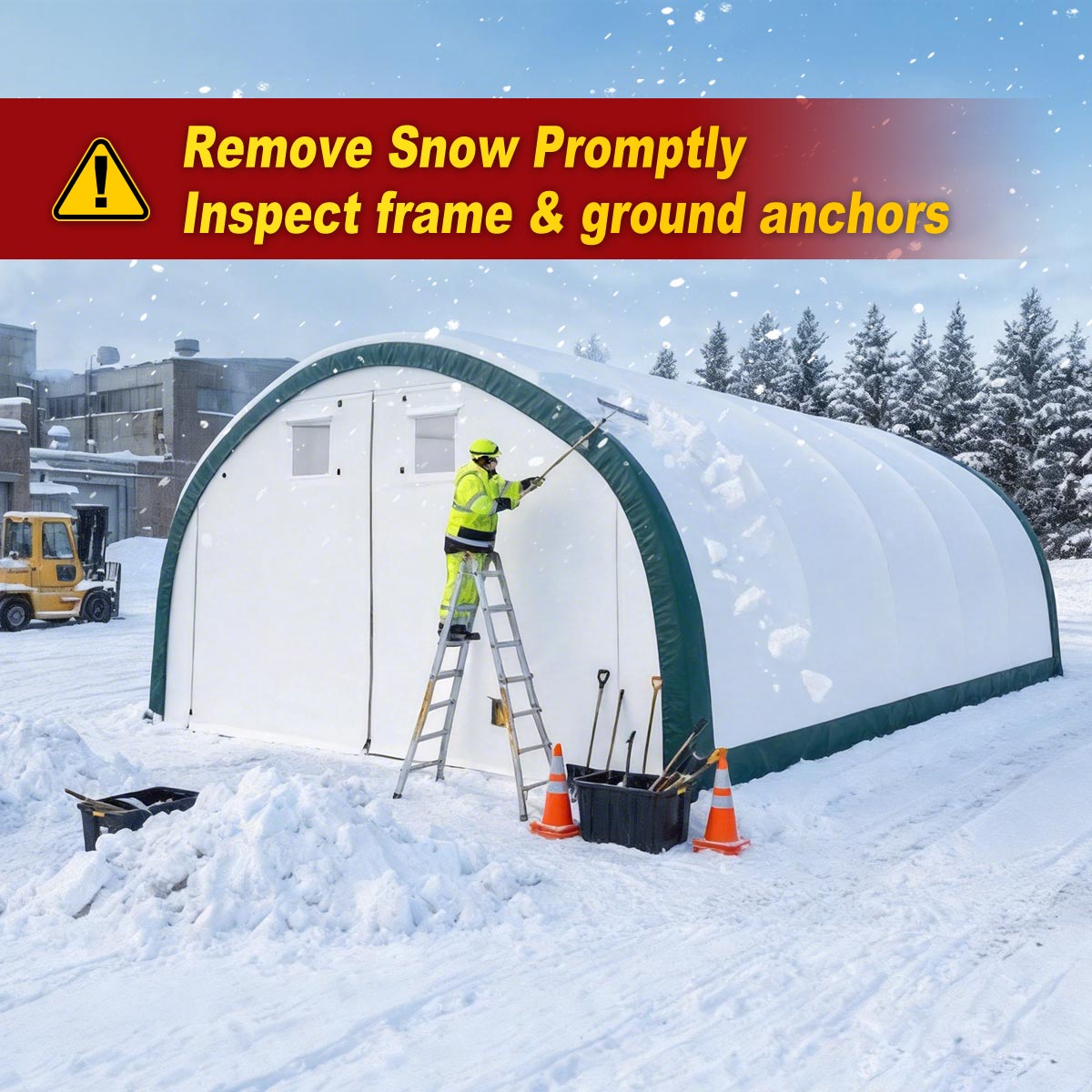 W 20FT x L 30FT x H 12FT Single Truss Storage Shelter, Reinforced Series
