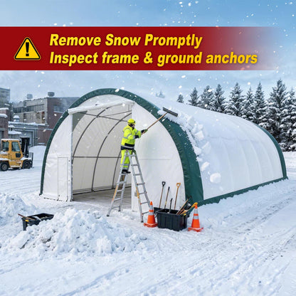 W 30FT x L 65FT x H 15FT Single Truss Arch Storage Shelter