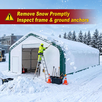W 30FT x L 60FT x H 20FT Double Truss Storage Shelter