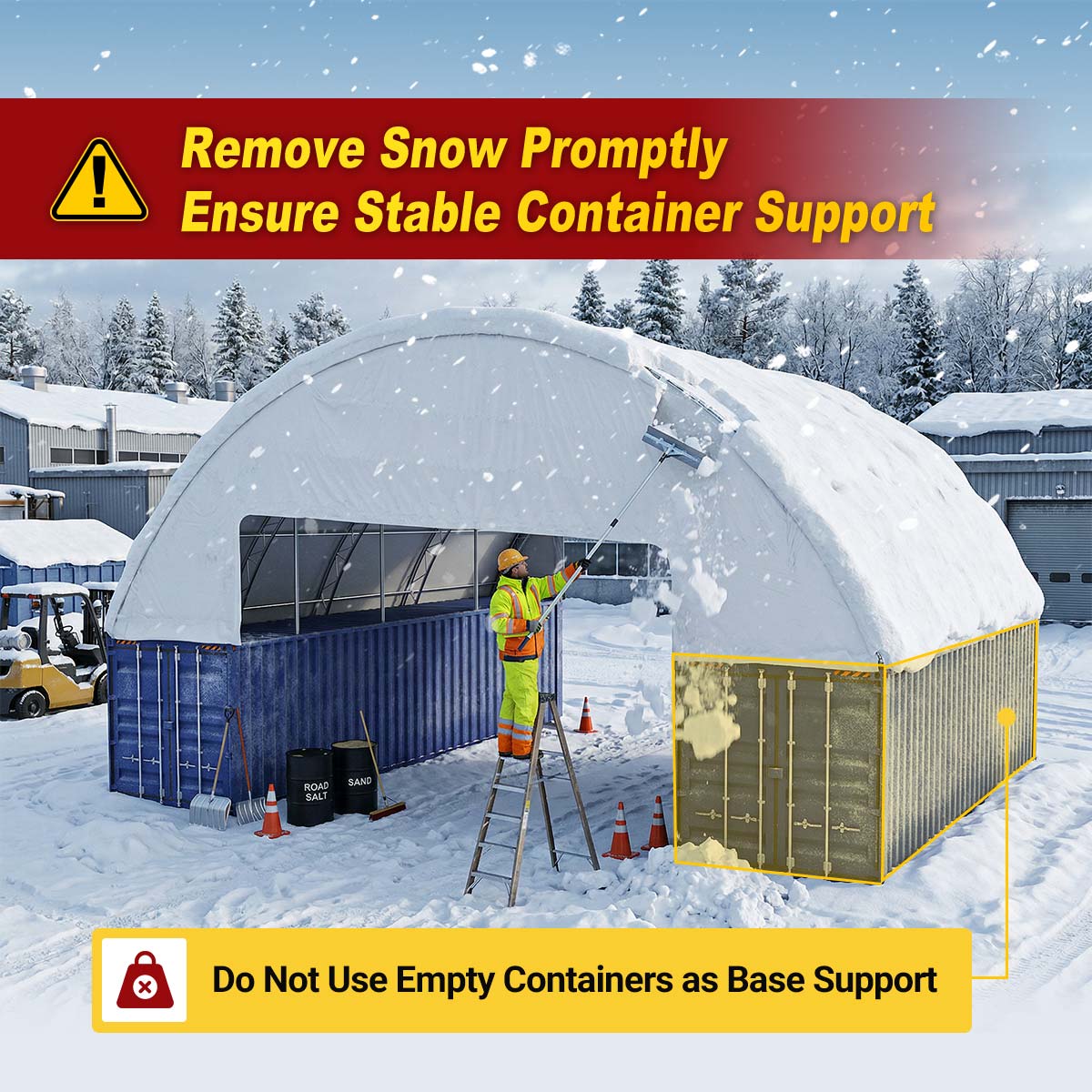 60FT x 40FT x 20FT Double Truss Container Canopy Shelter