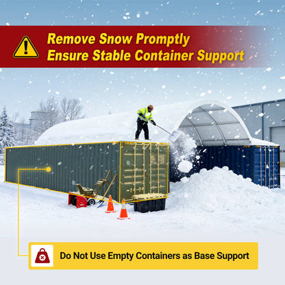 40FT x 40FT x 13FT Container Shelter with Closed Back Panel