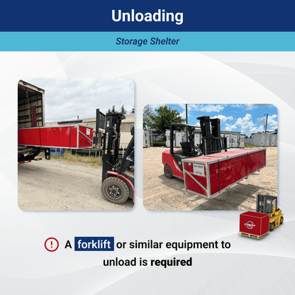 W 50FT x L 100FT x H 23FT Double Truss Storage Shelter