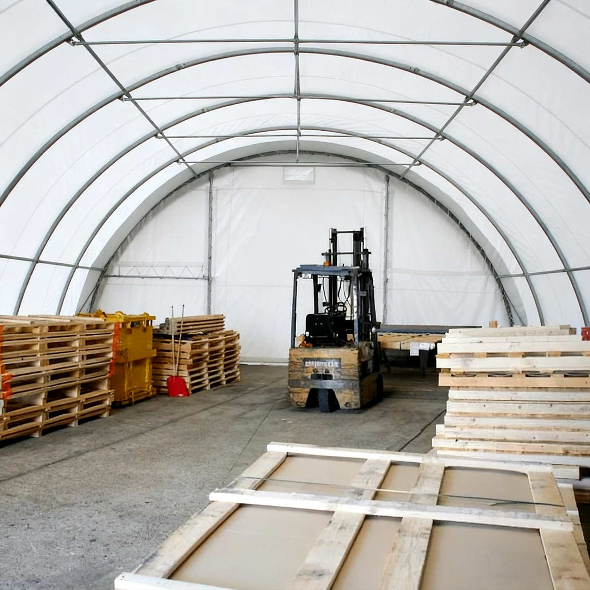 W 30FT x L 40FT x H 15FT Single Truss Arch Storage Shelter