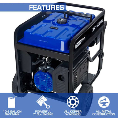 REFURB DuroMax XP15000E 15,000 Watts Gasoline Generator (Grade A)