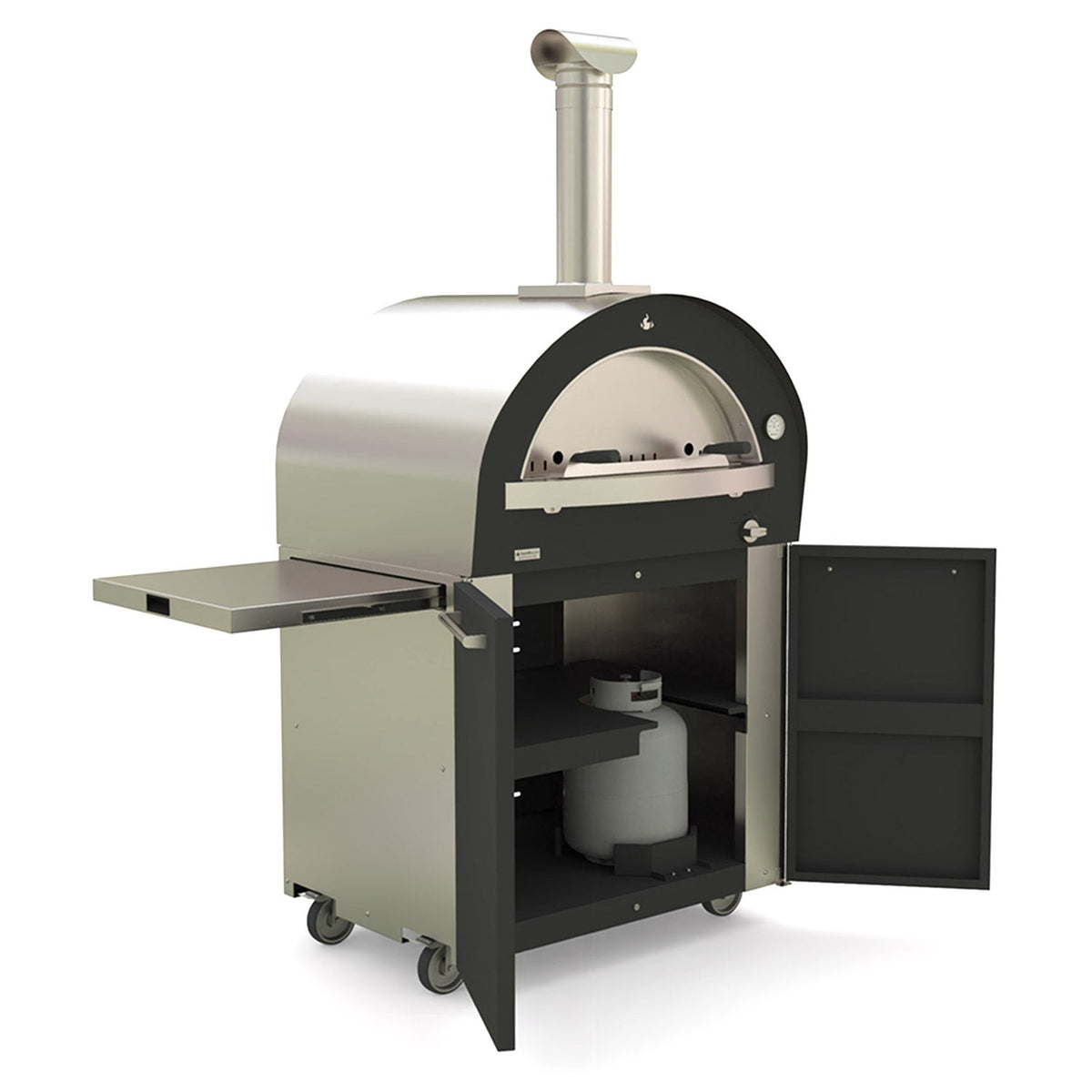 Base for Genio Multi-Fuel Pizza Oven (Stainless/Black)