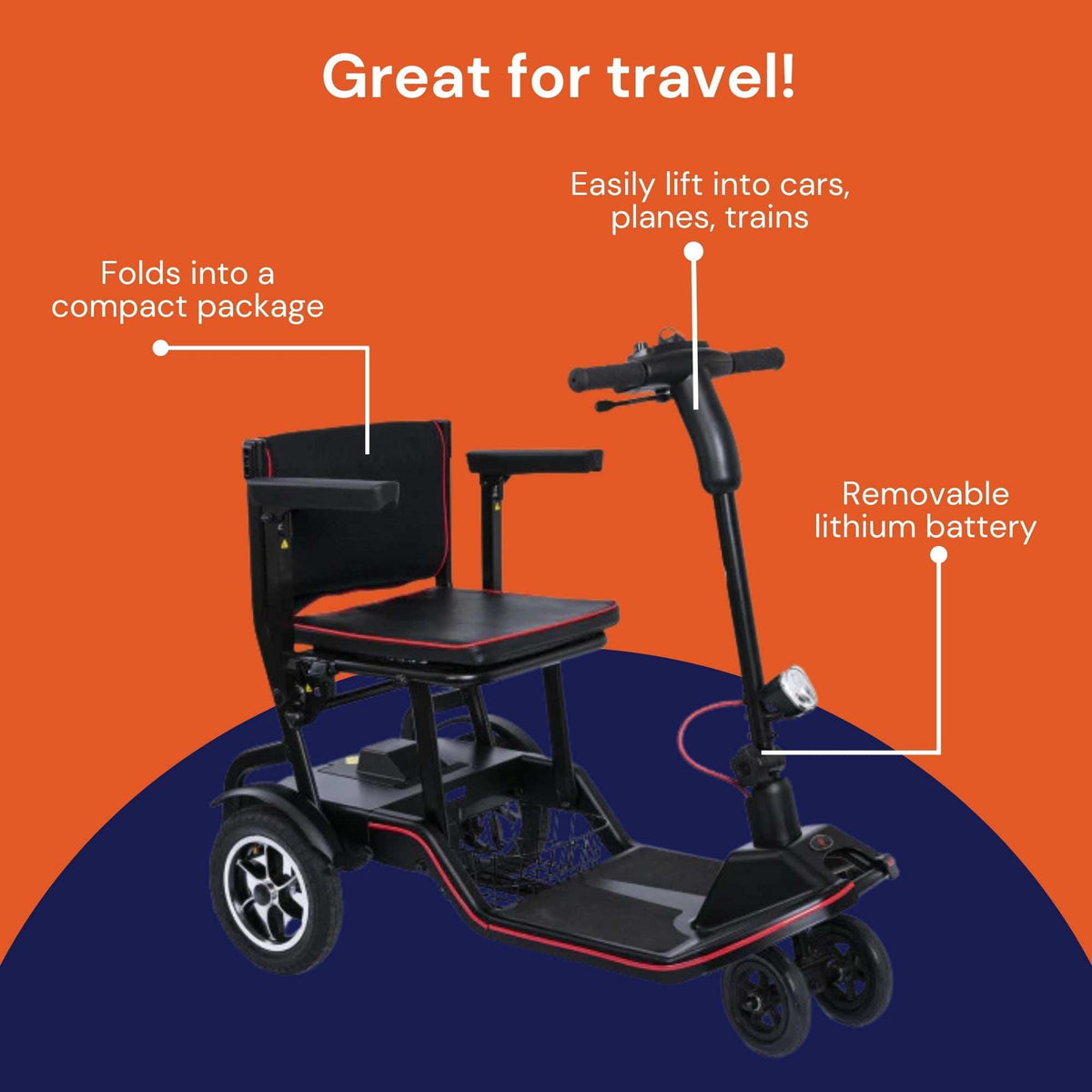 Feather Lightweight Electric Mobility Travel Scooter World's Most Lightweight ONLY 37 lbs.