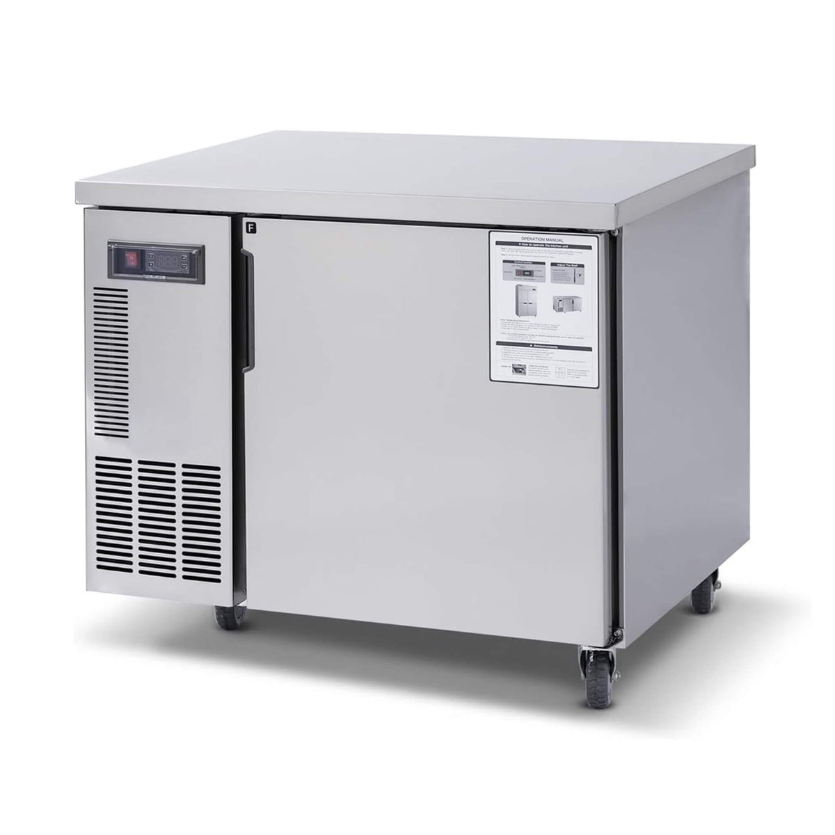 Heavy-Duty Commercial Stainless Steel Undercounter Worktop Freezer