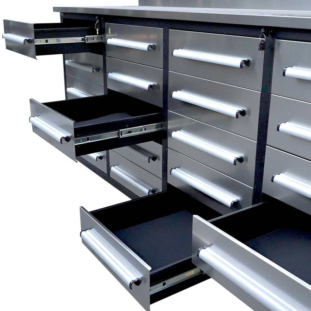 7ft Heavy Duty Garage Workbench Cabinet with 20 Drawers