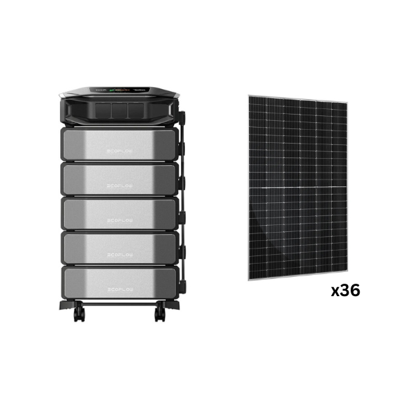 36 Rich Solar MEGA 590 BIFACIAL Solar Panel + EcoFlow DELTA Pro Ultra X Power Station (1 inverter + 5 batteries) Bundle