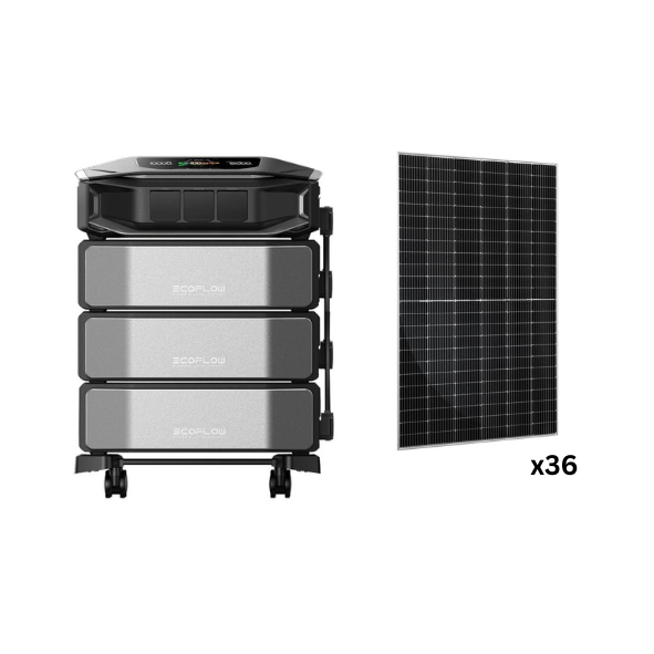 36 Rich Solar MEGA 590 BIFACIAL Solar Panel + EcoFlow DELTA Pro Ultra X Power Station (1 inverter + 3 batteries) Bundle